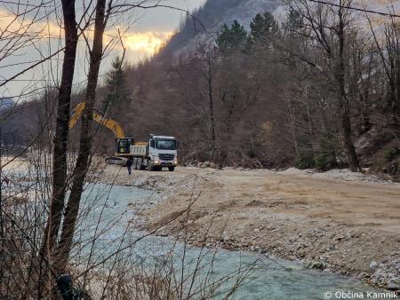 Sanacijska obnova vodotokov in hudournikov po poplavah v Kamniški Bistrici (4)